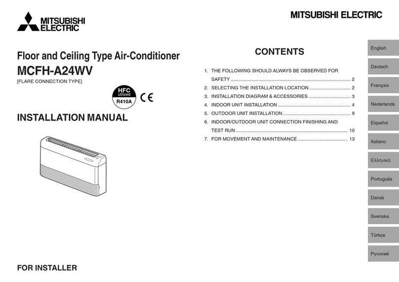 Mitsubishi Electric MCFH-A24WV User manual Mitsubishi Electric MCFH-A24WV User manual