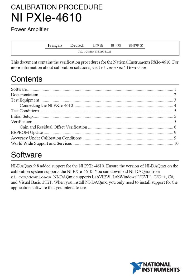 National Instruments PXIe-4610 CALIBRATION PROCEDURE