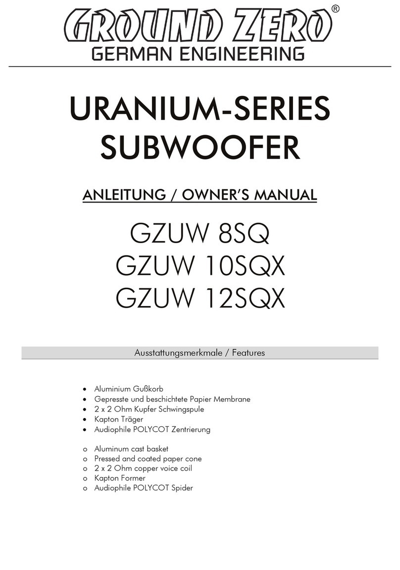 Ground Zero URANIUM GZUW 8SQ User manual Ground Zero URANIUM GZUW 8SQ User manual