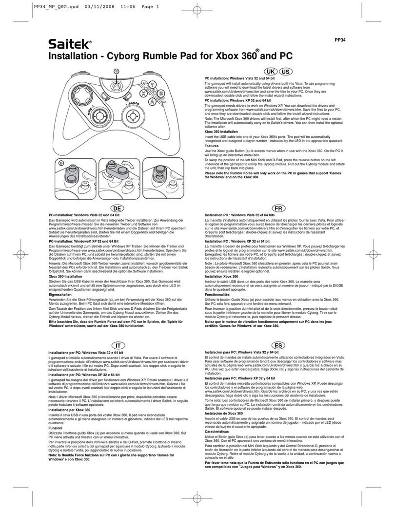 Saitek PP34 User manual