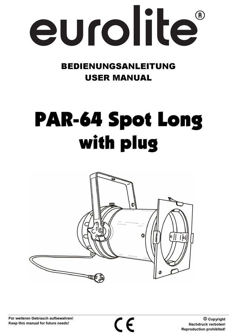 EuroLite PAR-64 Spot Long -64 Spot Long with plug User manual