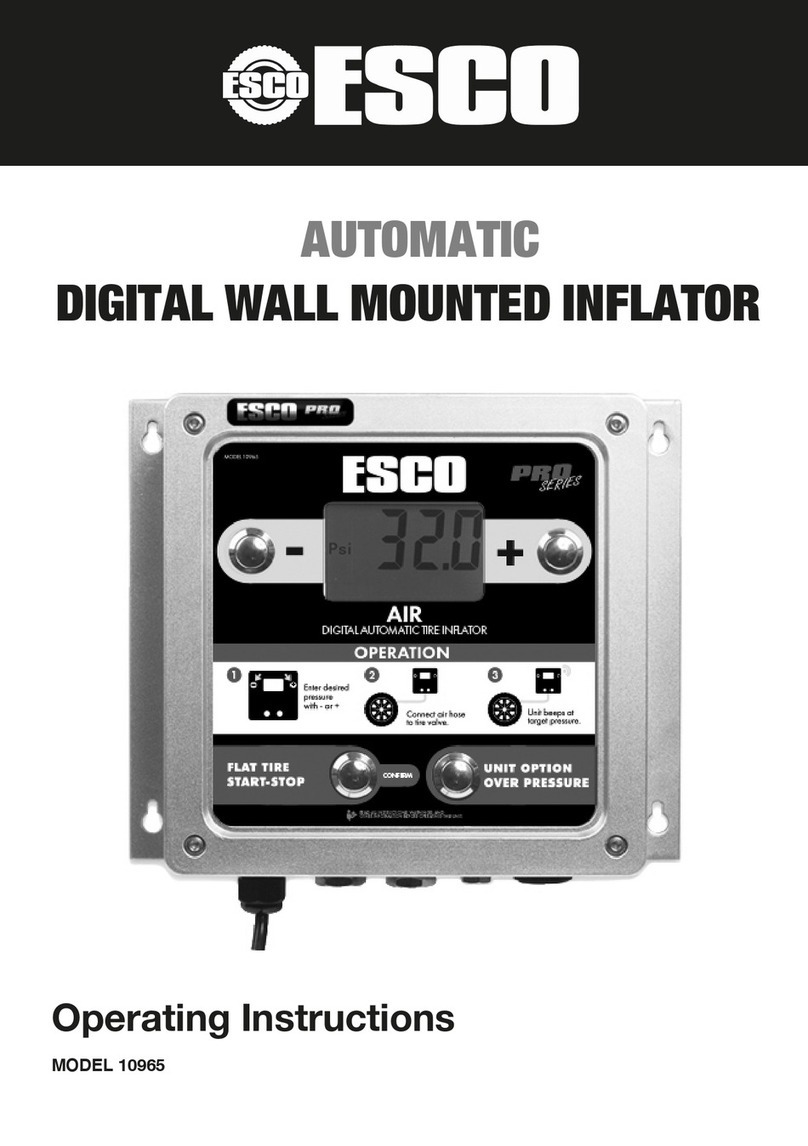 Esco 10965 operating instructions