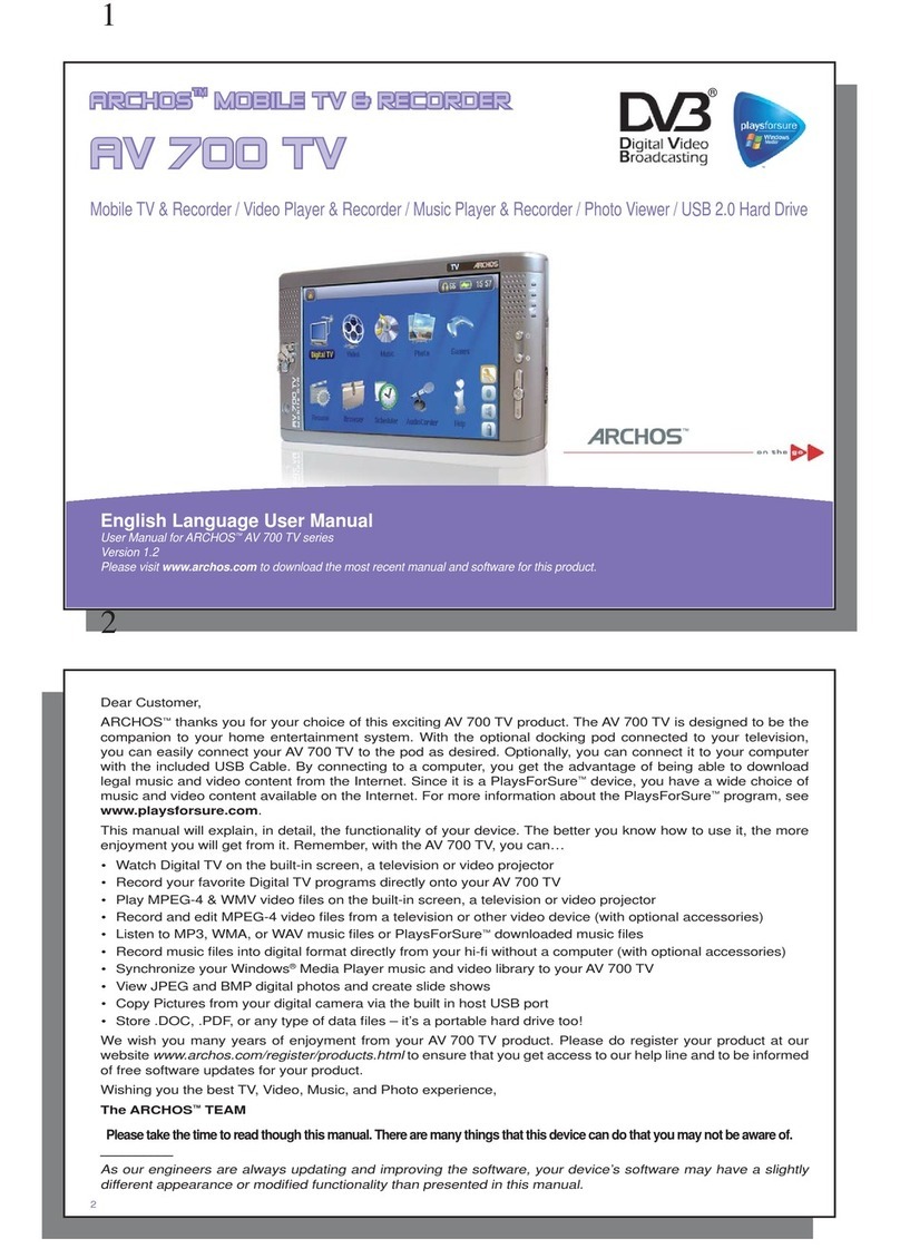 Archos AV 700 TV user manual