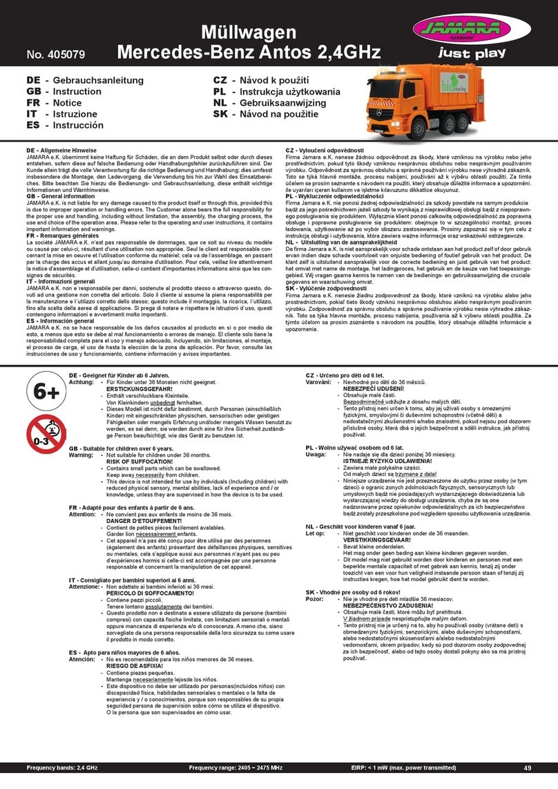 Jamara Mercedes-Benz Antos 2,4GHz instructions Jamara Mercedes-Benz Antos 2,4GHz instructions