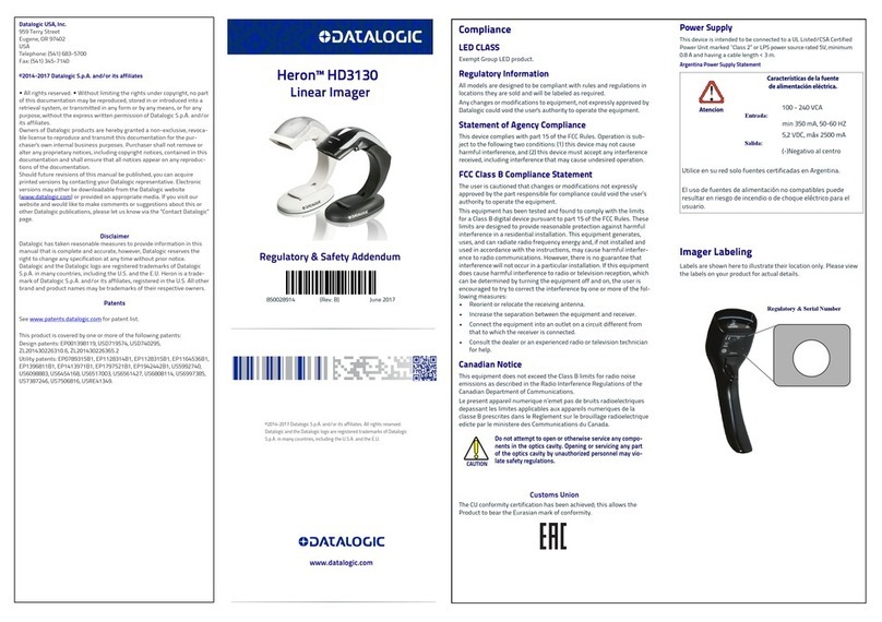 Datalogic Heron HD3130 Addendum