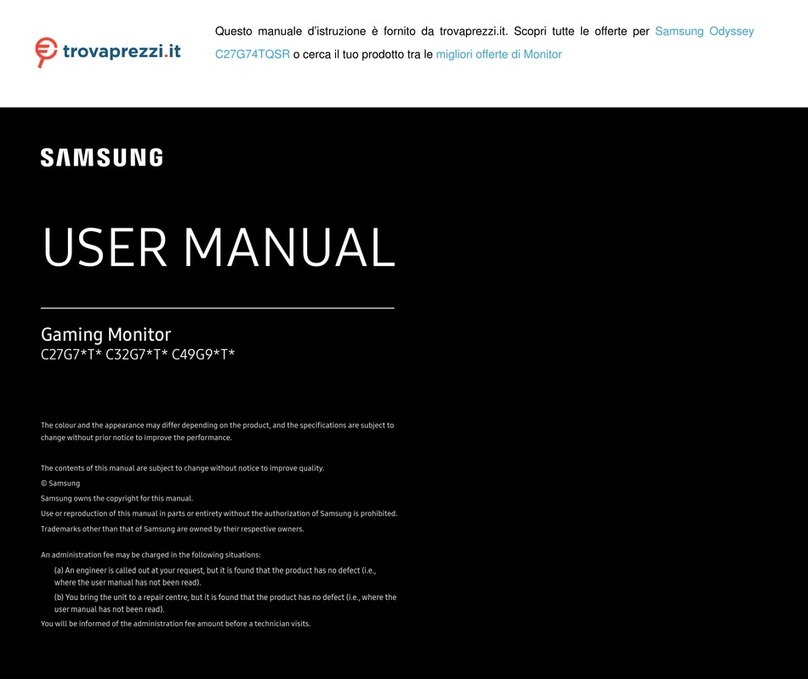 Samsung Odyssey C27G74TQSR User manual