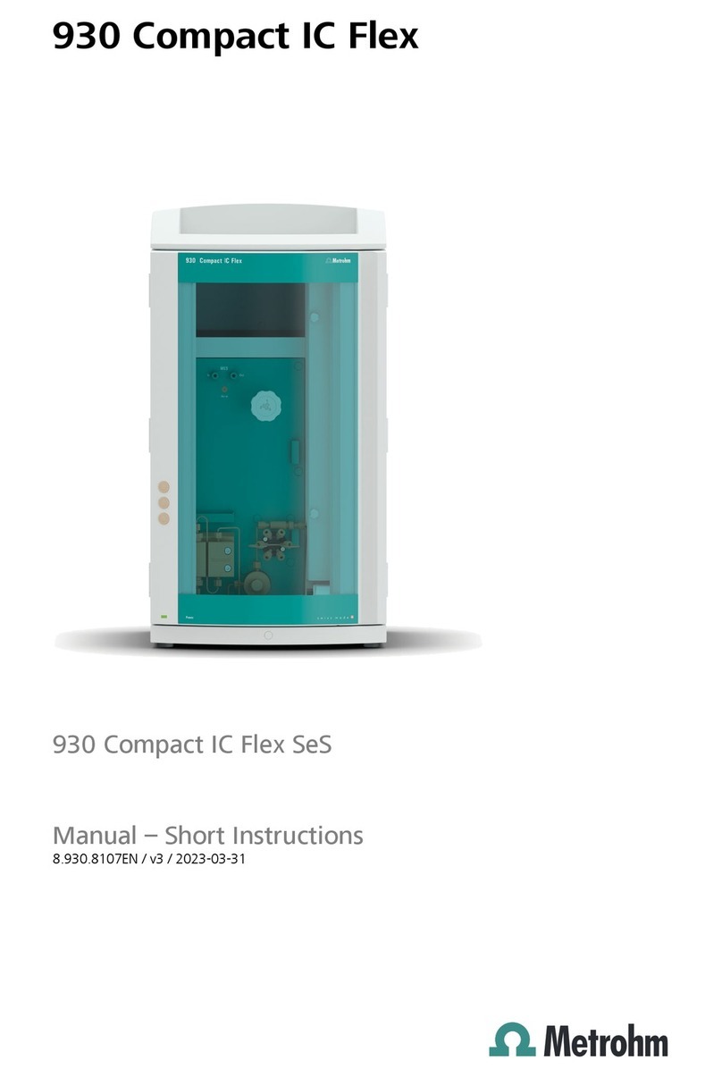 Metrohm 930 Compact IC Flex SeS User manual Metrohm 930 Compact IC Flex SeS User manual