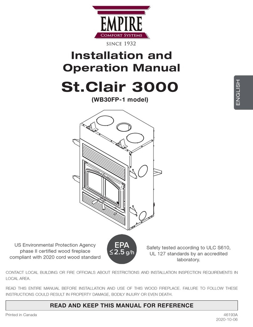 Empire Comfort Systems St.Clair 3000 Installation and operation manual