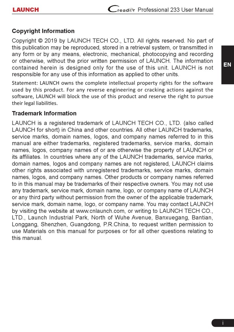 Launch Creader Professional 233 User manual