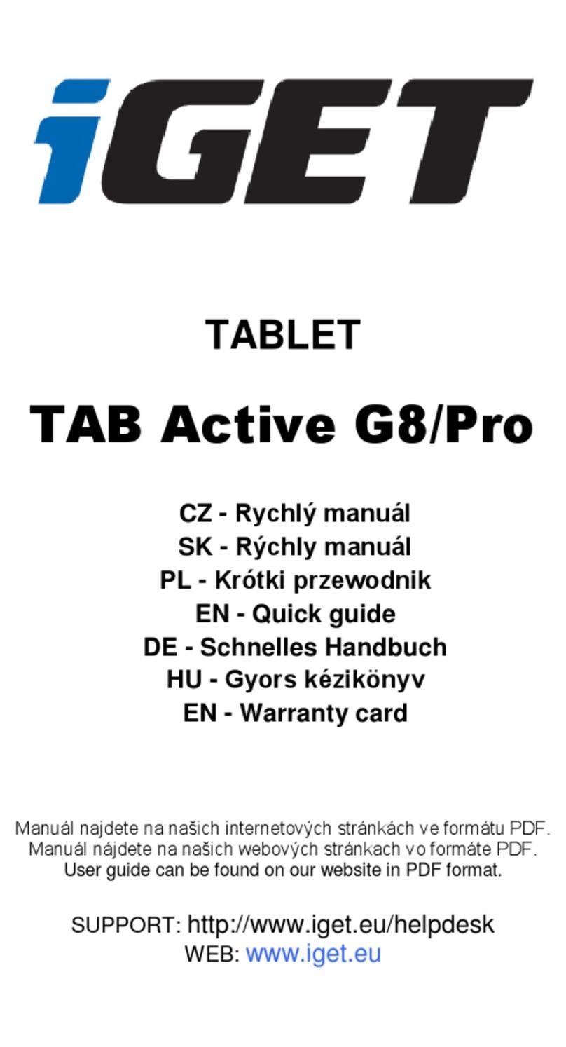 Iget TAB Active G8/Pro quick guide