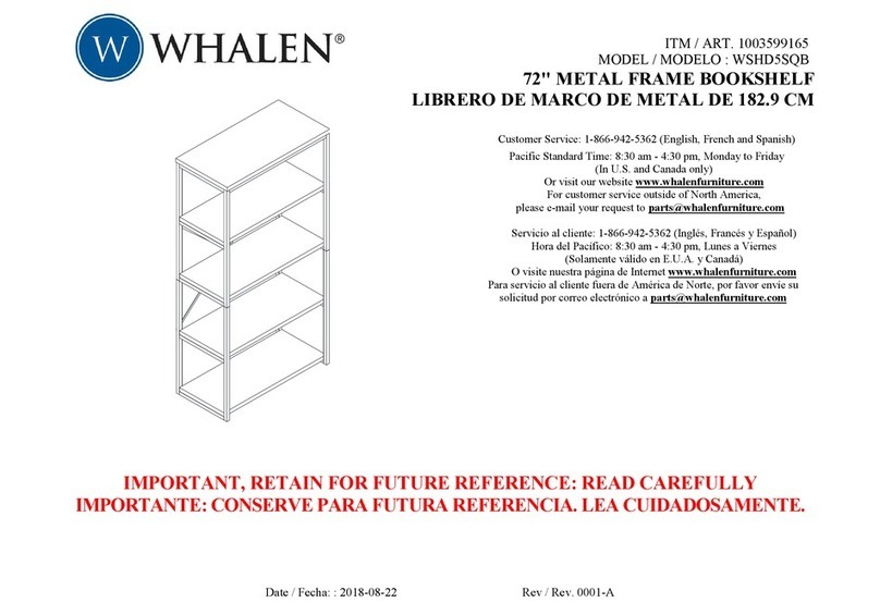 Whalen WSHD5SQB User manual Whalen WSHD5SQB User manual
