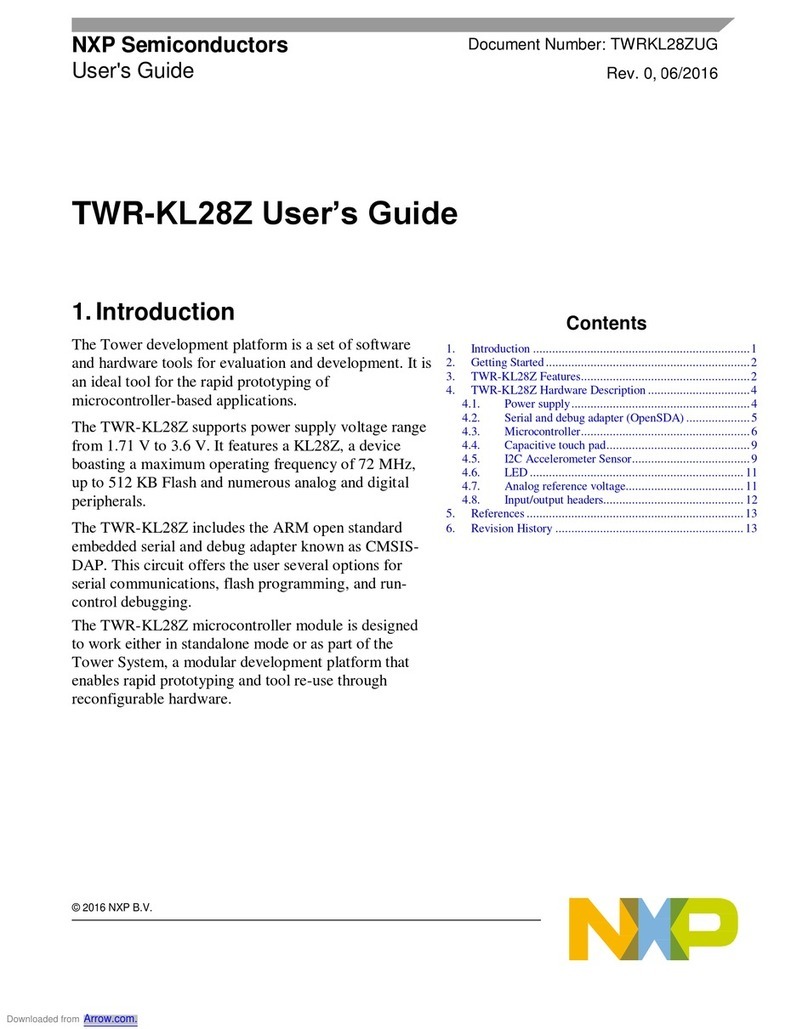 NXP Semiconductors TWR-KL28Z72M User manual NXP Semiconductors TWR-KL28Z72M User manual
