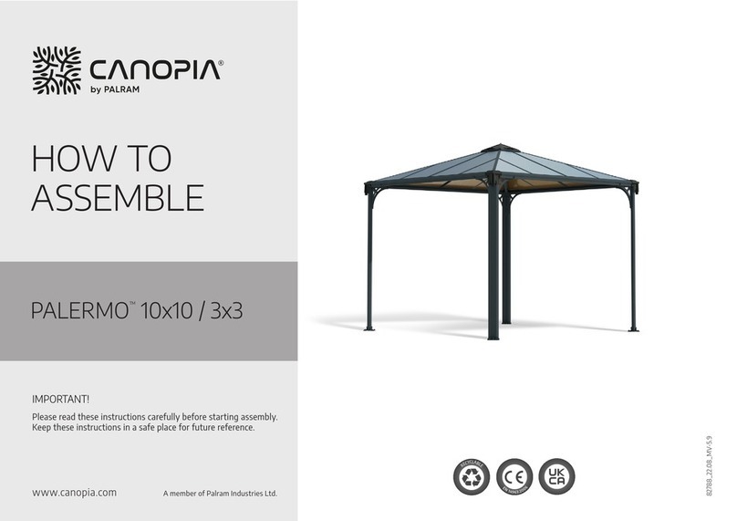 Palram CANOPIA PALERMO 10x10 / 3x3 Administrator Guide