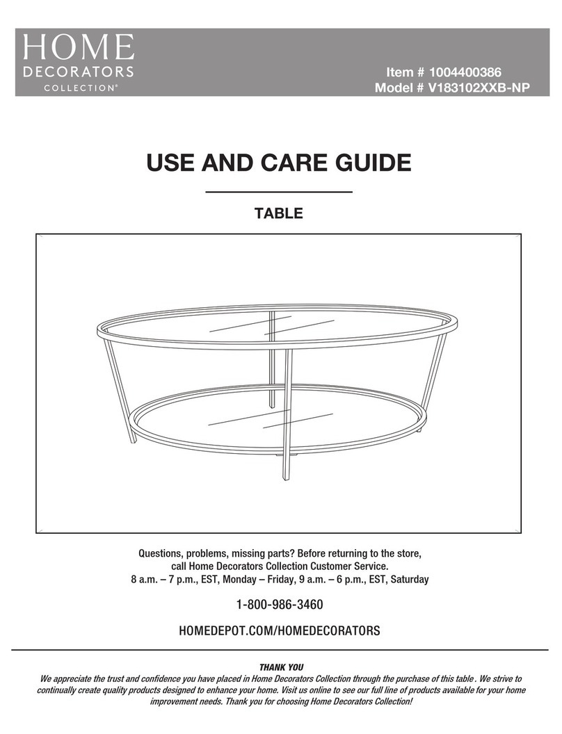 Home Decorators Collection V183102XXB-NP Use and care guide Home Decorators Collection V183102XXB-NP Use and care guide