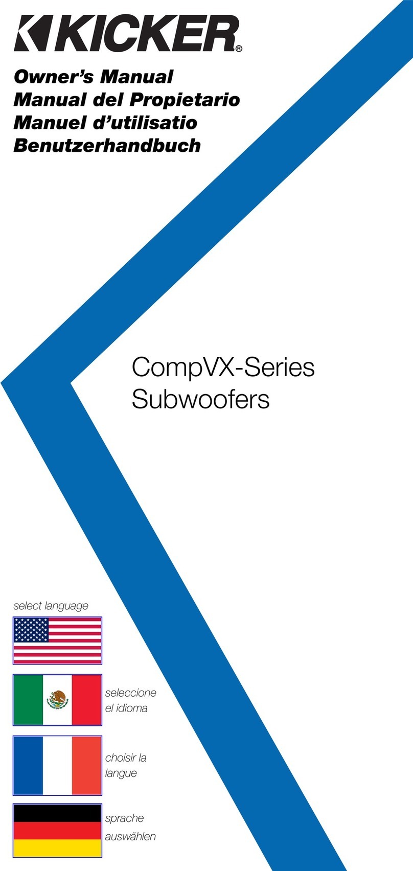 Kicker CompVX Series User manual