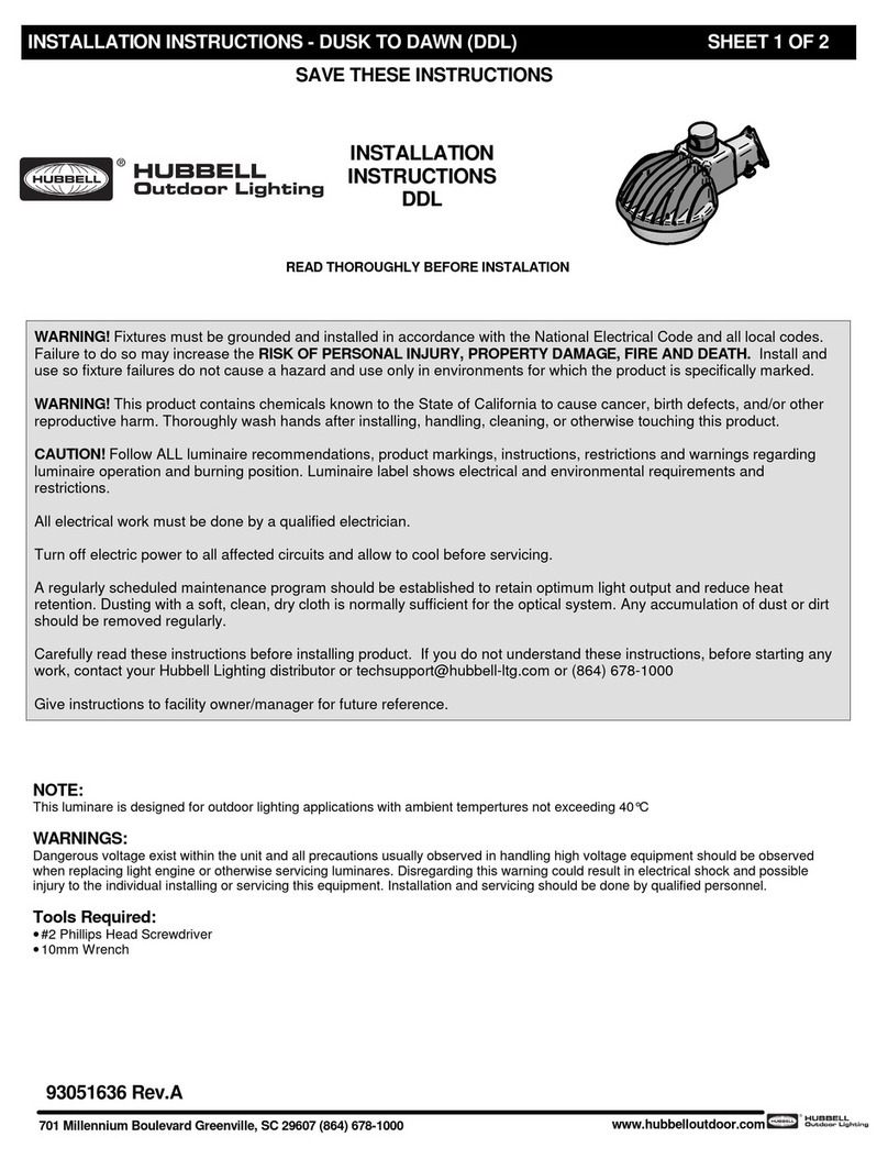 Hubbell DDL-9L1 User manual