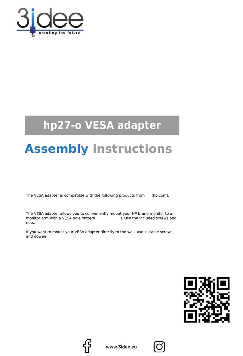 3idee hp27-o VESA Adapter User manual 3idee hp27-o VESA Adapter User manual