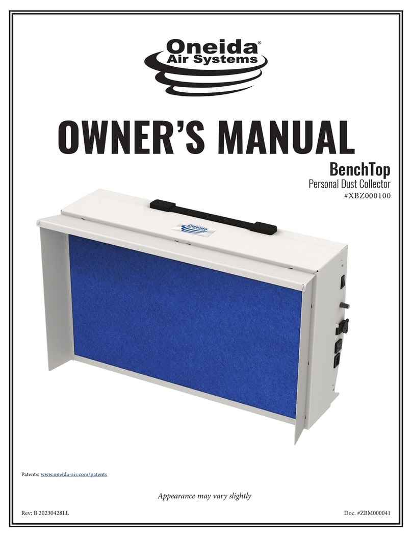 Oneida Air Systems BenchTop owner's manual
