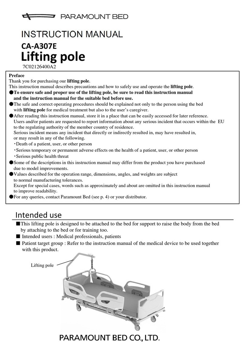 PARAMOUNT BED CA-A307E instruction manual