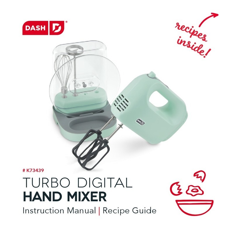 Dash TURBO DIGITAL HAND MIXER instruction manual