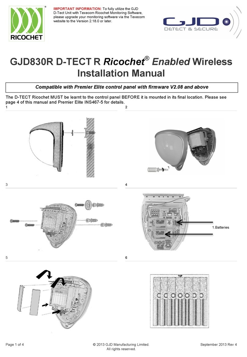 GJD D-TECT R Ricochet GJD830R User manual