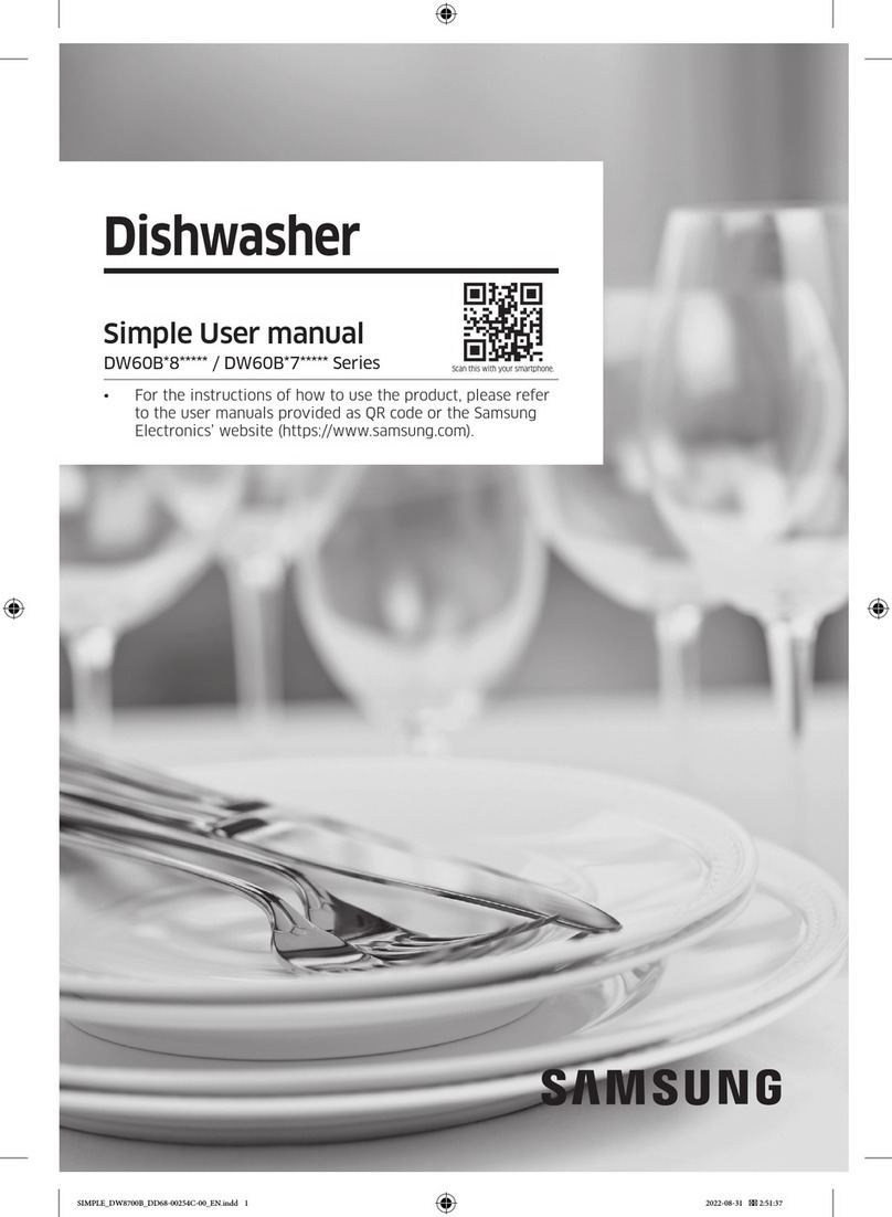 Samsung DW60B 8 Series user manual