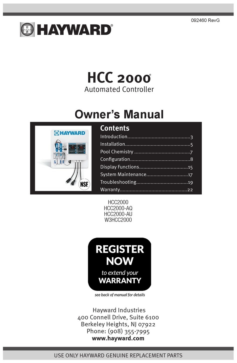 Hayward HCC 2000 User manual