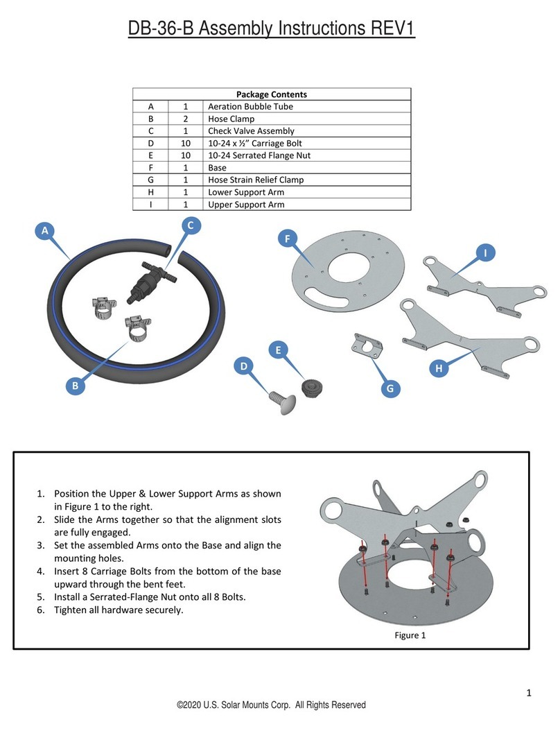 U.S. Solar Mounts DB-36-B Assembly instructions