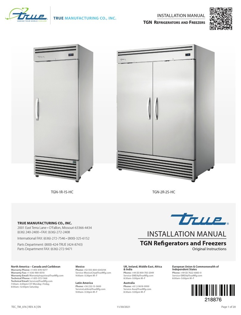True TGN-1R-1S-HC User manual