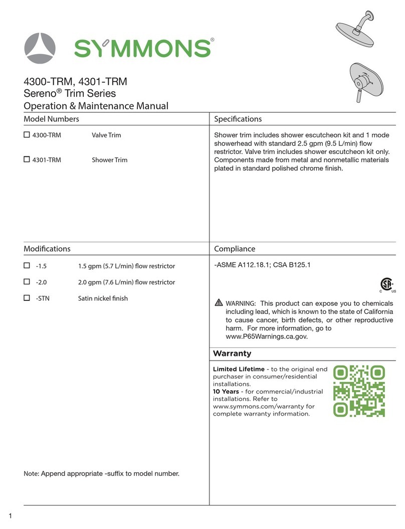 Symmons Sereno 4300-TRM Manual