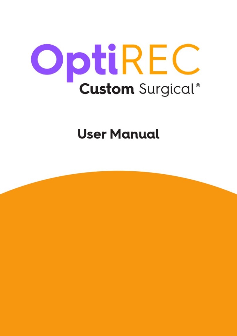 Custom Surgical OPTIREC user manual