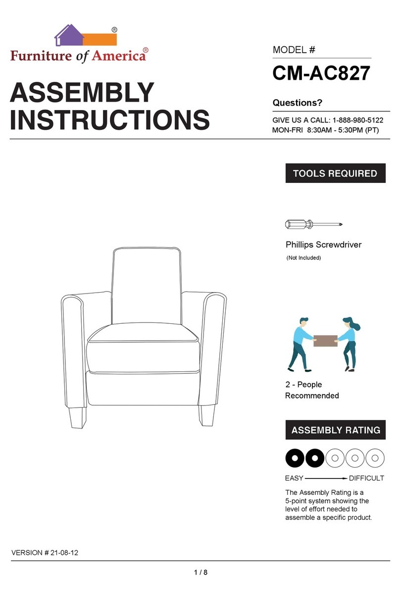 Furniture of America CM-AC827 Assembly instructions Furniture of America CM-AC827 Assembly instructions