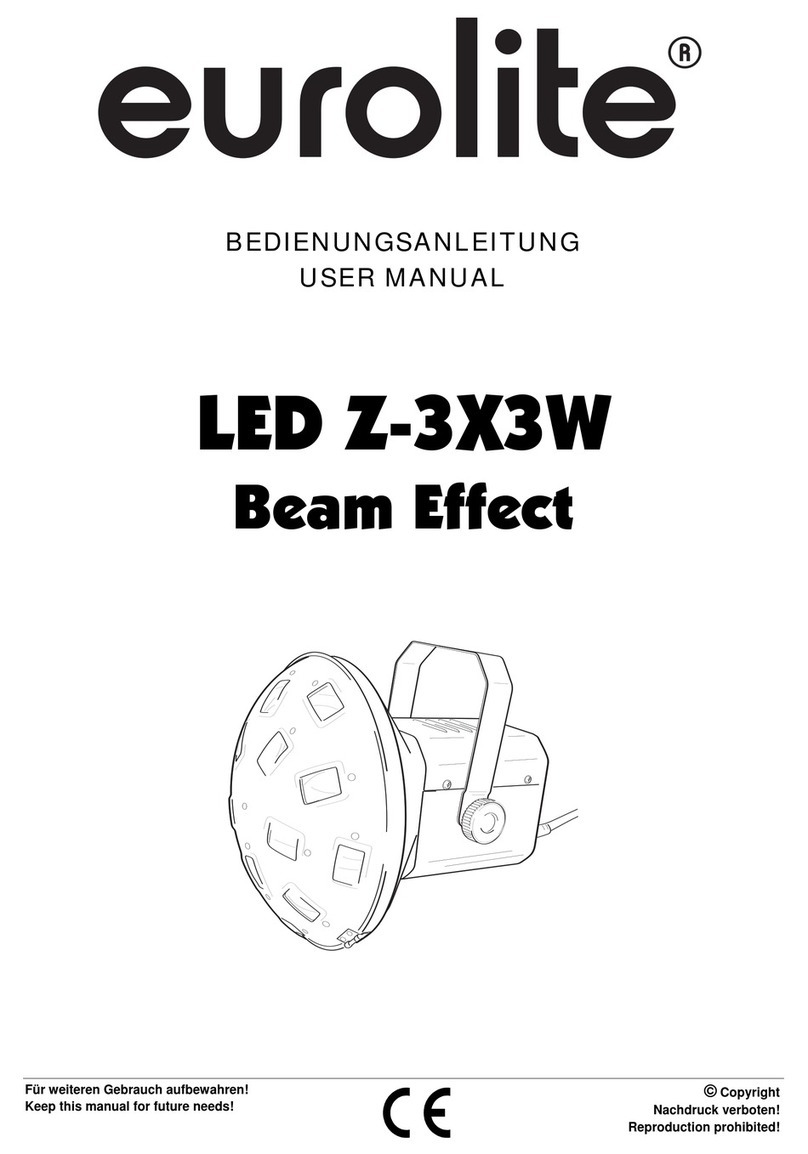 EuroLite LED Z-3X3W Beam Effect user manual EuroLite LED Z-3X3W Beam Effect user manual