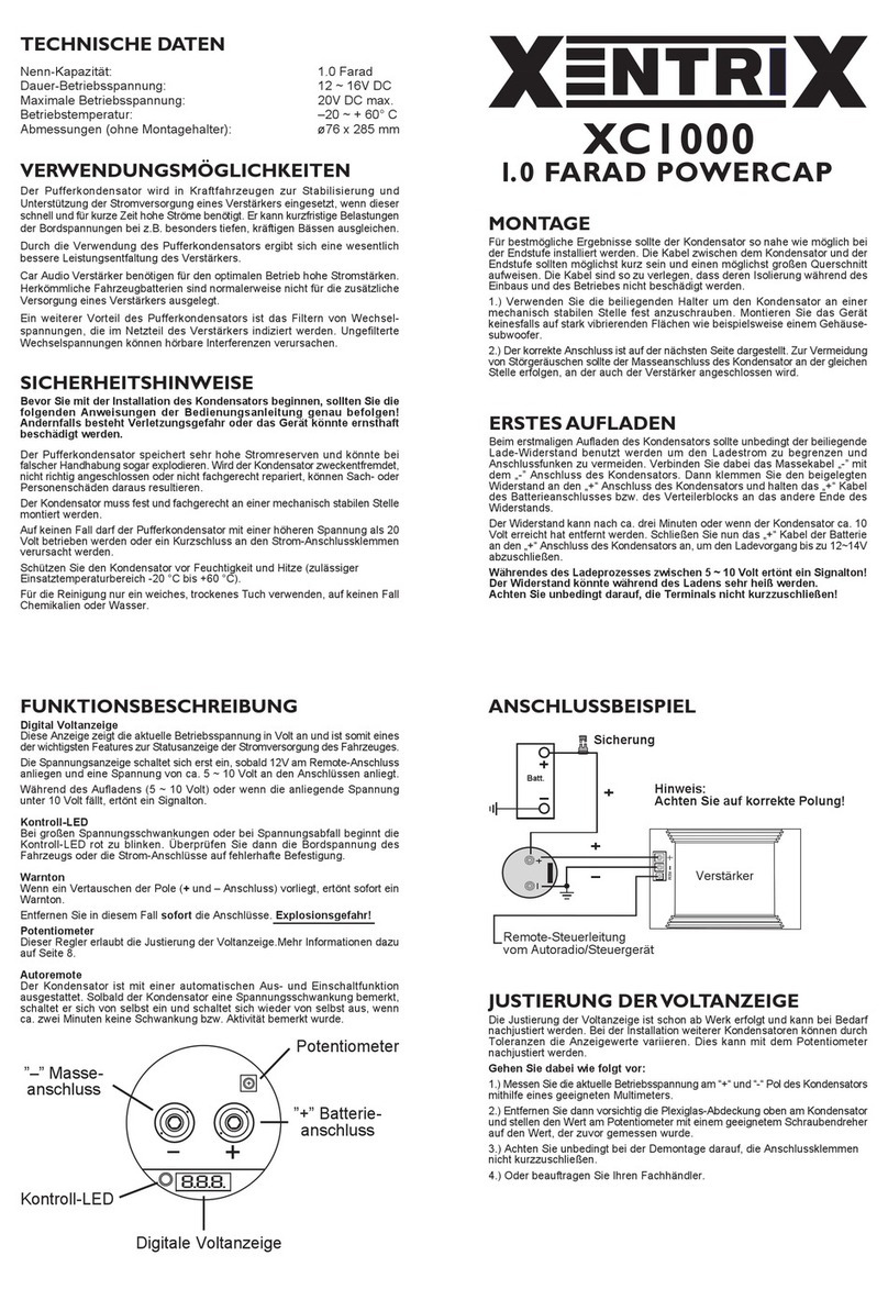 Entrix XC1000 quick start guide