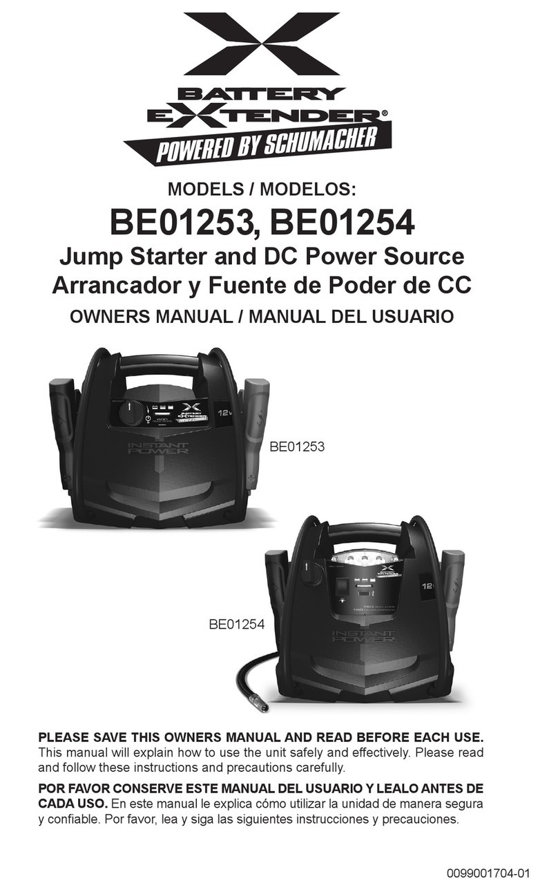 Schumacher Electric BATTERY EXTENDER BE01254 owner's manual