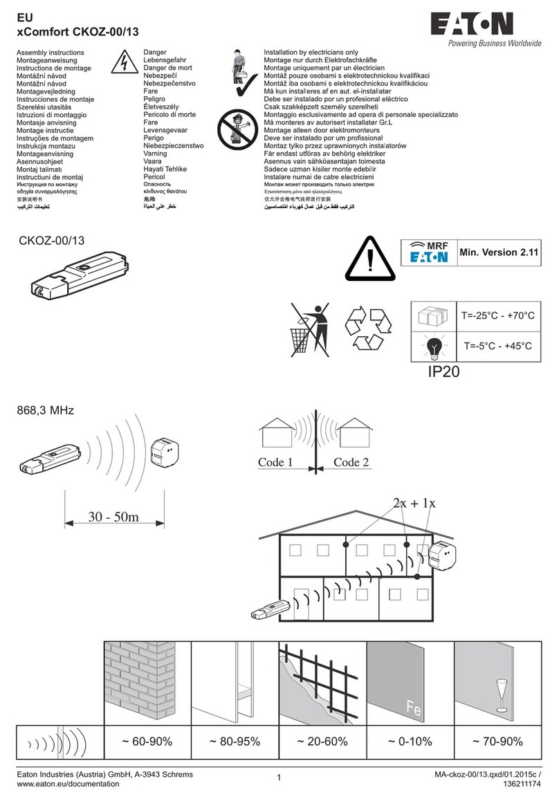 Eaton xComfort CKOZ-00/13 User manual Eaton xComfort CKOZ-00/13 User manual