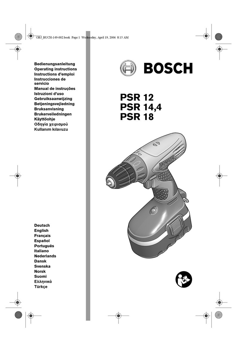 Bosch PSR 18 User manual