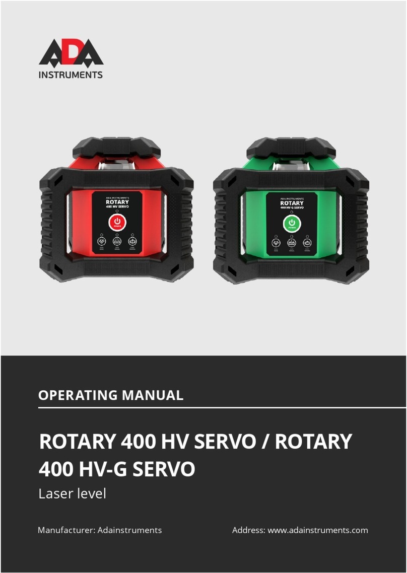 ADA INSTRUMENTS ROTARY 400 HV-G SERVO User manual