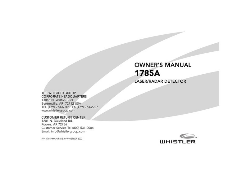 Whistler 1785A owner's manual