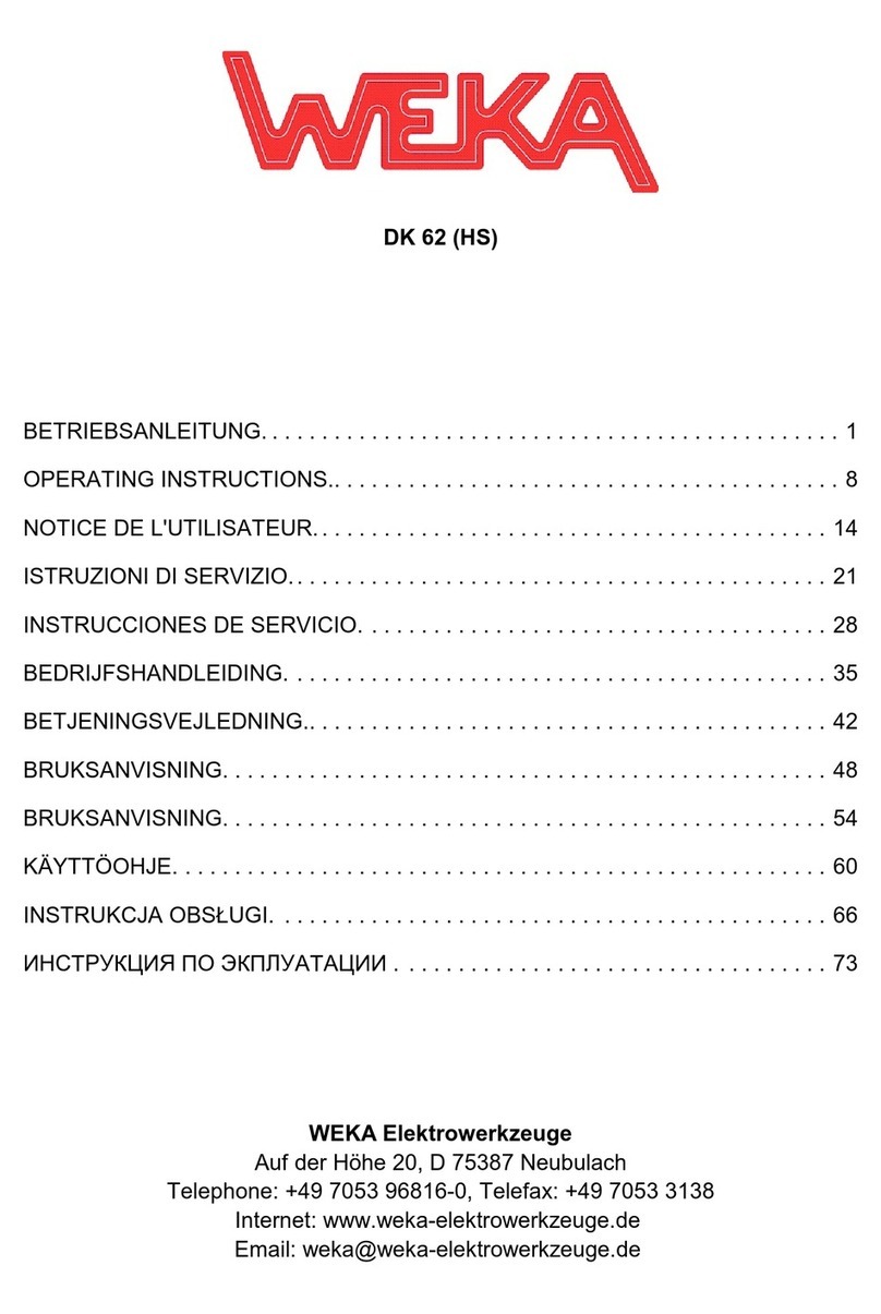 Weka DK 62 User manual