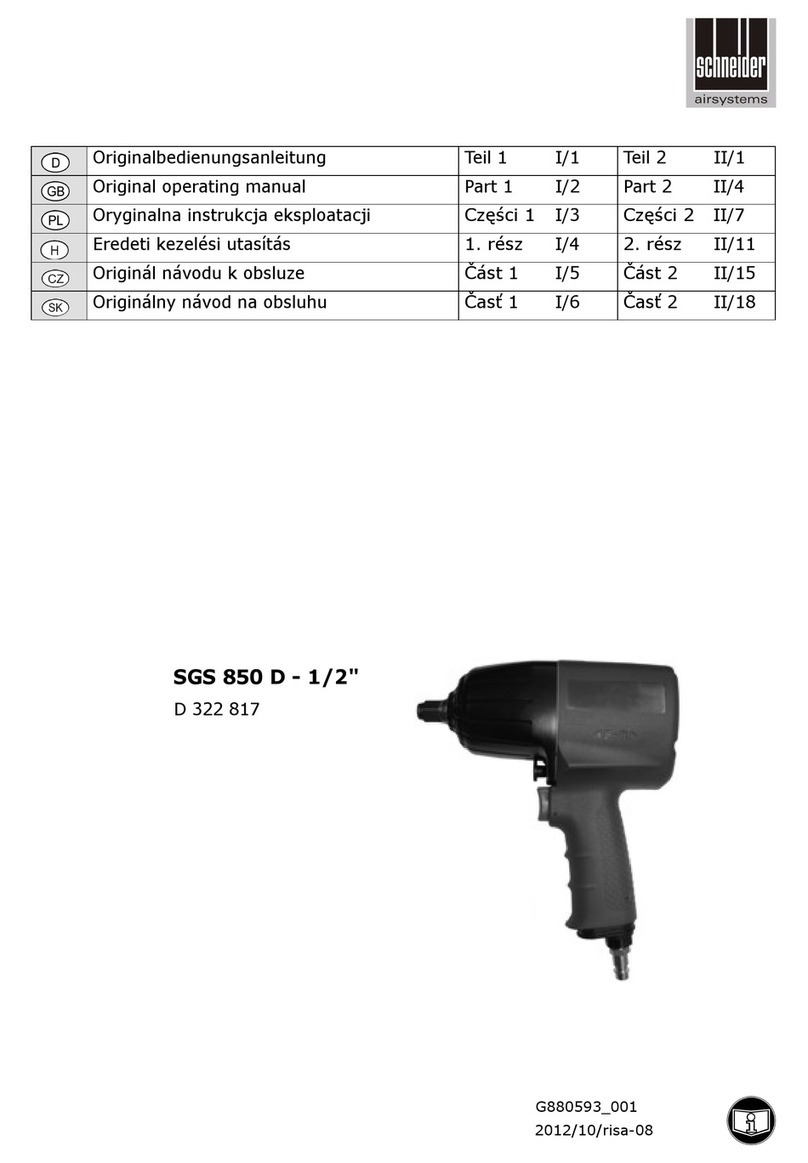 Schneider Airsystems SGS 850 D Original operating manual