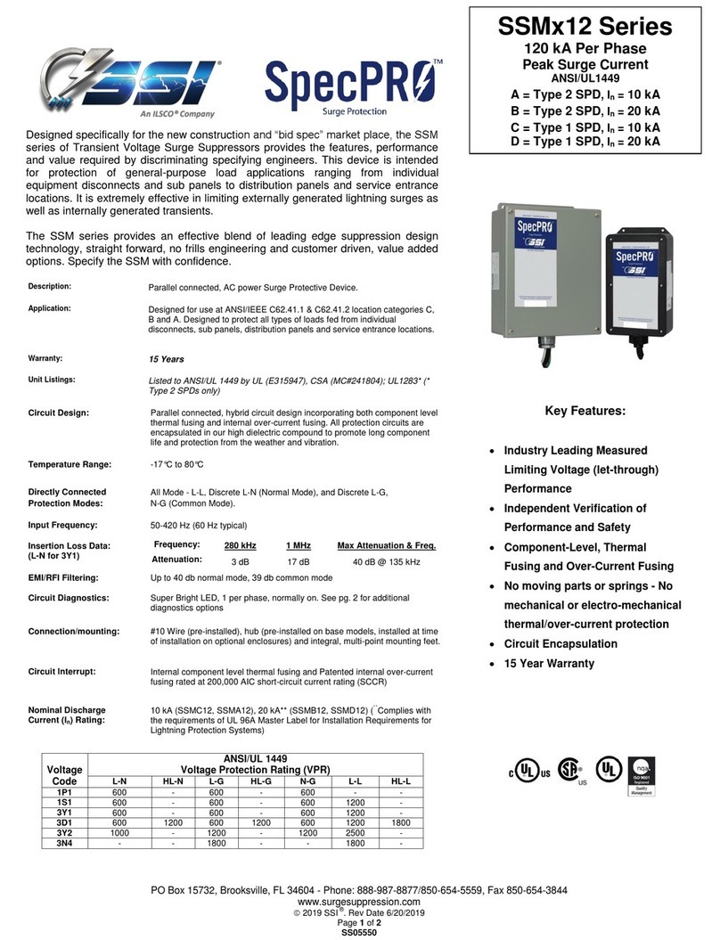 Ilsco SSI SpecPRO SSM 12 Series User manual Ilsco SSI SpecPRO SSM 12 Series User manual