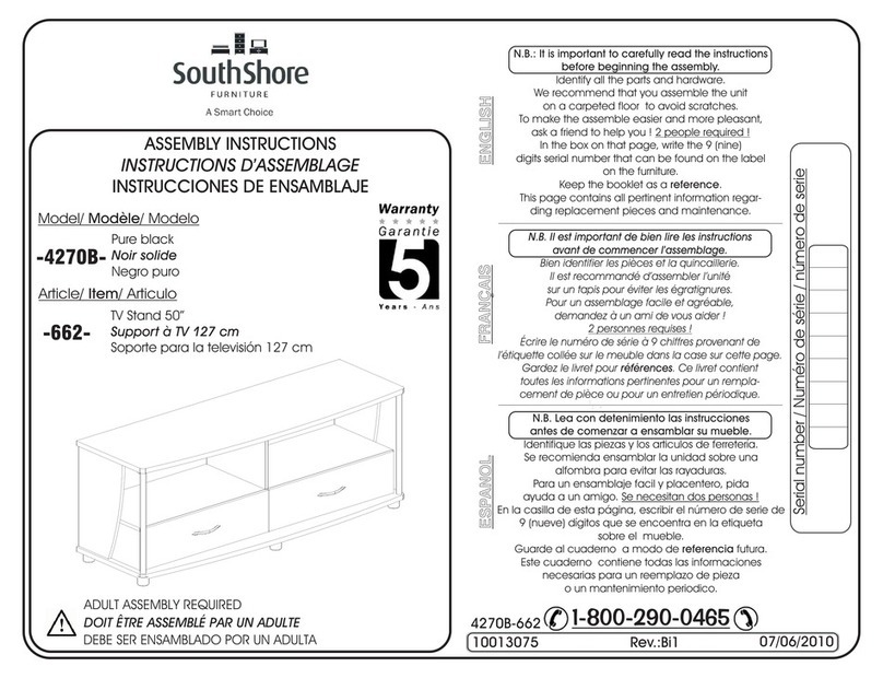 Smart Choice SouthShore 4270B662 Assembly instructions