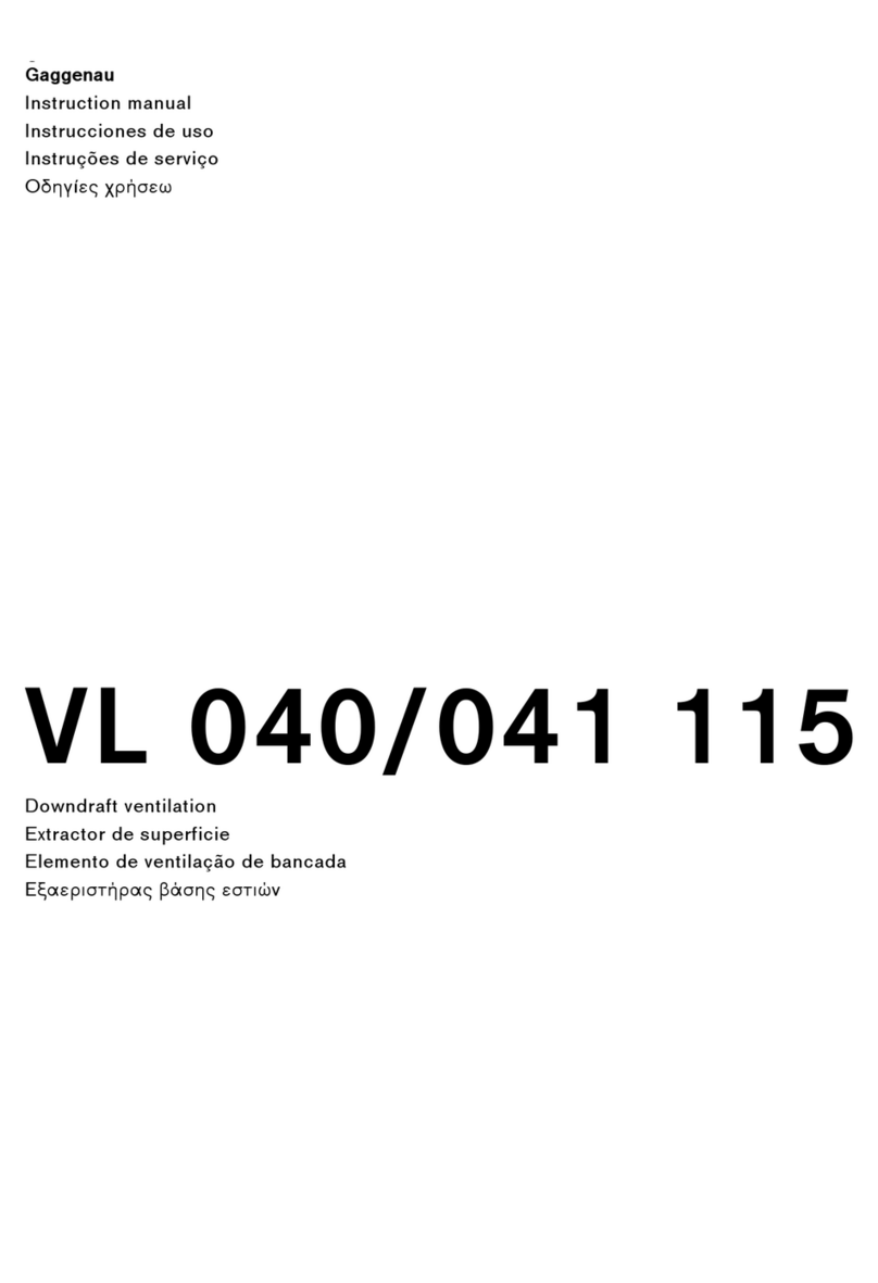 Gaggenau VL 040/041 115 instruction manual