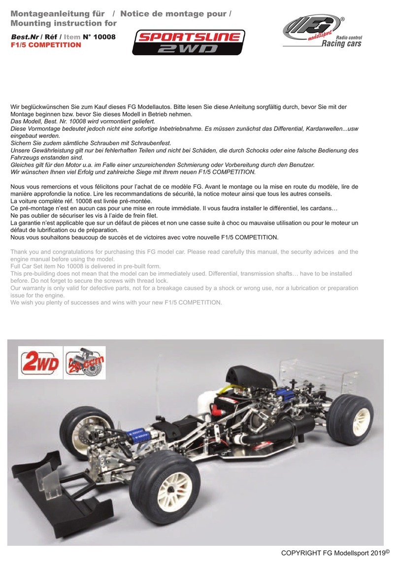 FG Modellsport F1/5 COMPETITION Mounting instruction