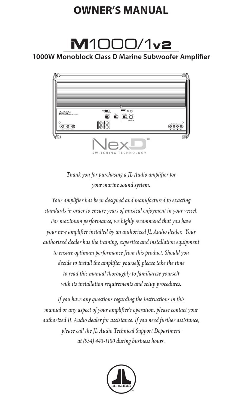 JL Audio NexD M1000/1v2 User manual