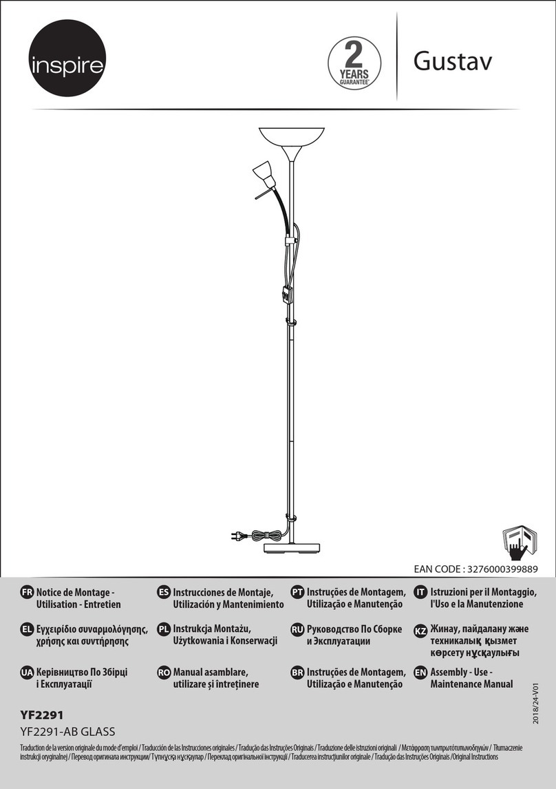 Inspire Gustav YF2291 Assembly, Use, Maintenance Manual