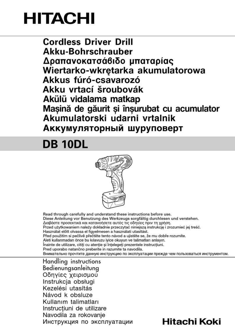 Hitachi Koki DB 10DL Handling instructions