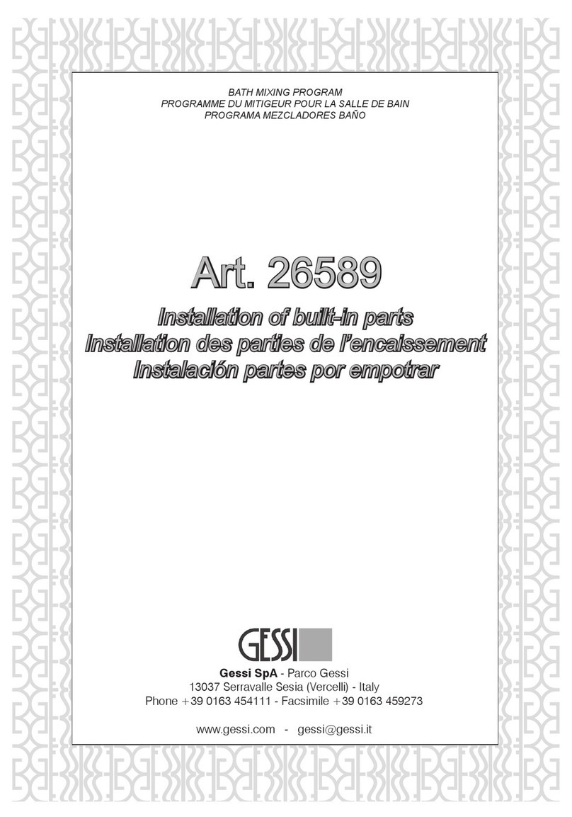 Gessi 26589 Troubleshooting guide