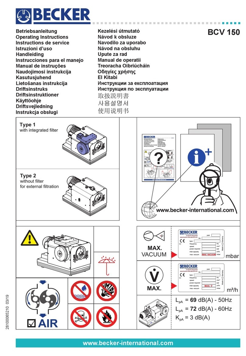 Becker BCV 150 operating instructions